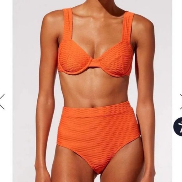 Solid & Striped Bathing suit set (3 pieces)